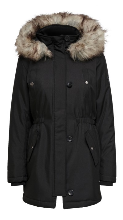 Iris Fur Winter Parka Black