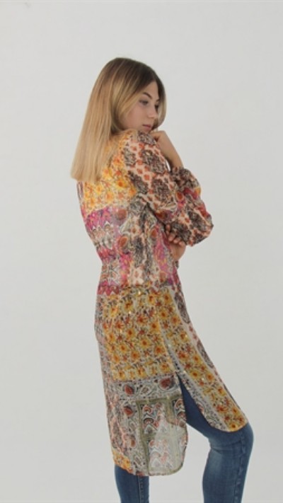 Naima Shirt Tunic Amber Glow