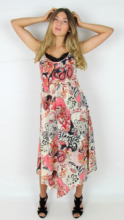 Nell Dress Coral Sand Asphalt