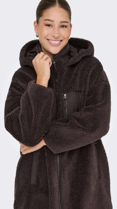 Sascha Sherpa Lång Teddyjacka