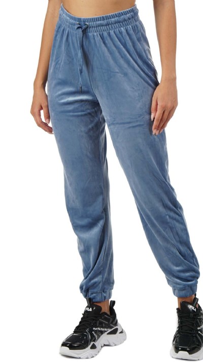 Rebel Sweatpants Plysch Blå
