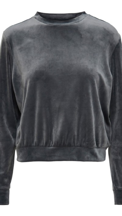 Rebel Sweatshirt Plysch Mörkgrå