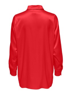 Victoria Röd Satin Skjorta xs