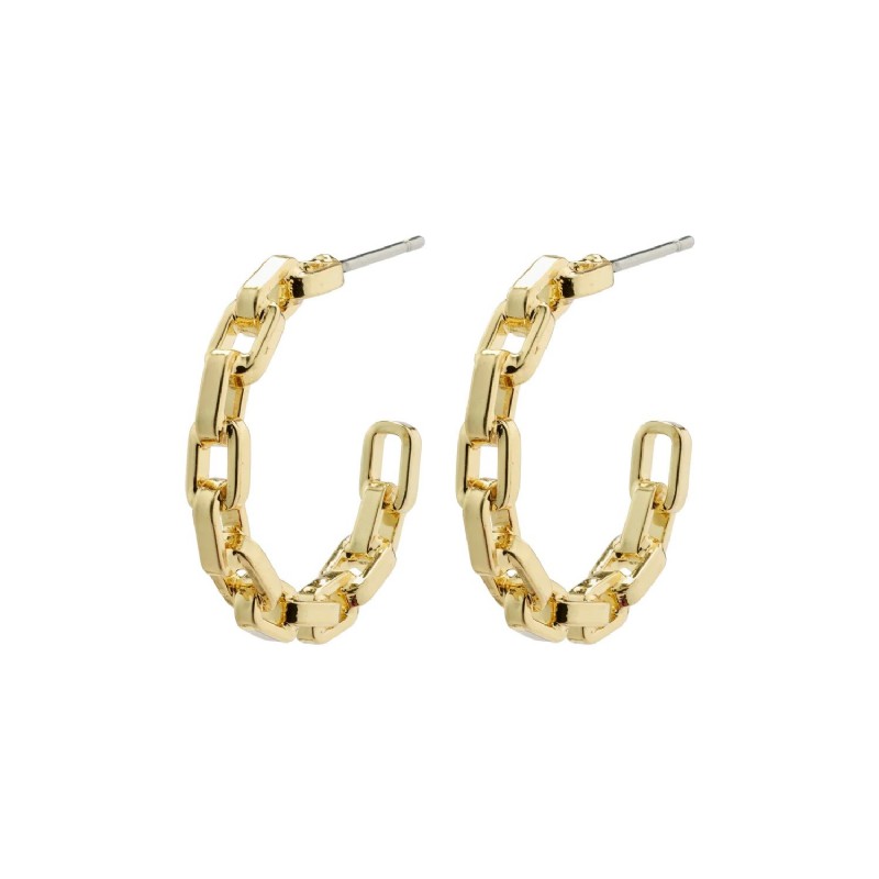 Eira Chain Hoops Gold