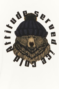 Blend Tee White Bear m