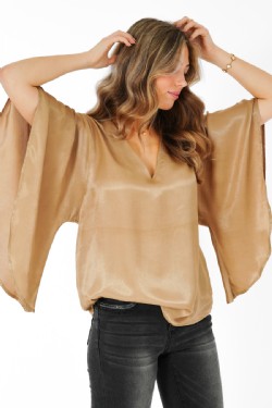 Brie Satin Blus s
