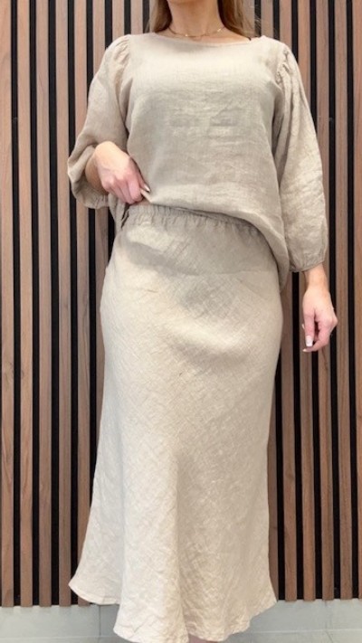 Xenia Linnekjol Beige