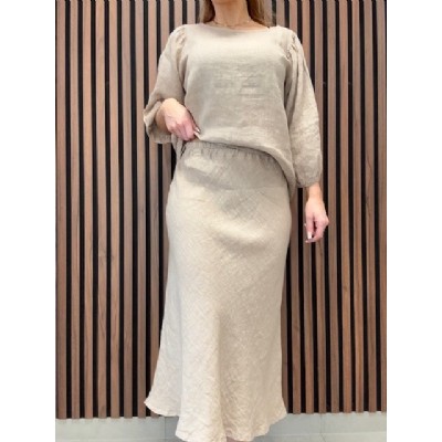 Xenia Linnekjol Beige