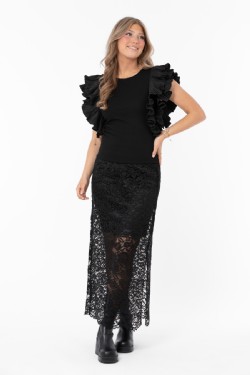 Shirley Lång Spetskjol m