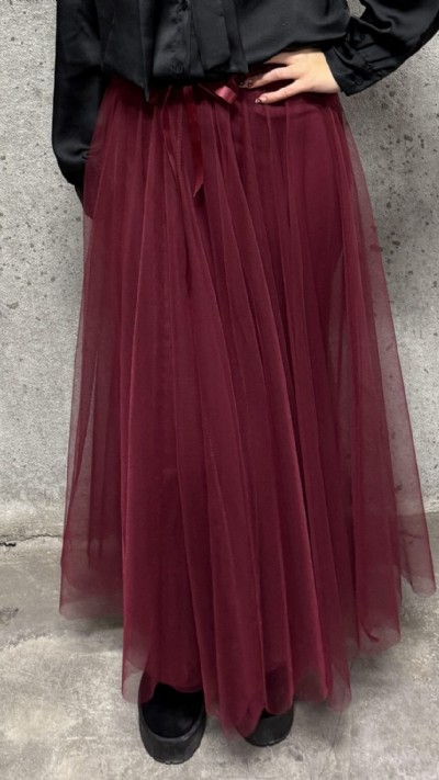 Viola Vinröd Tyllkjol